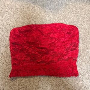 SHEIN Red Lace Tank Top